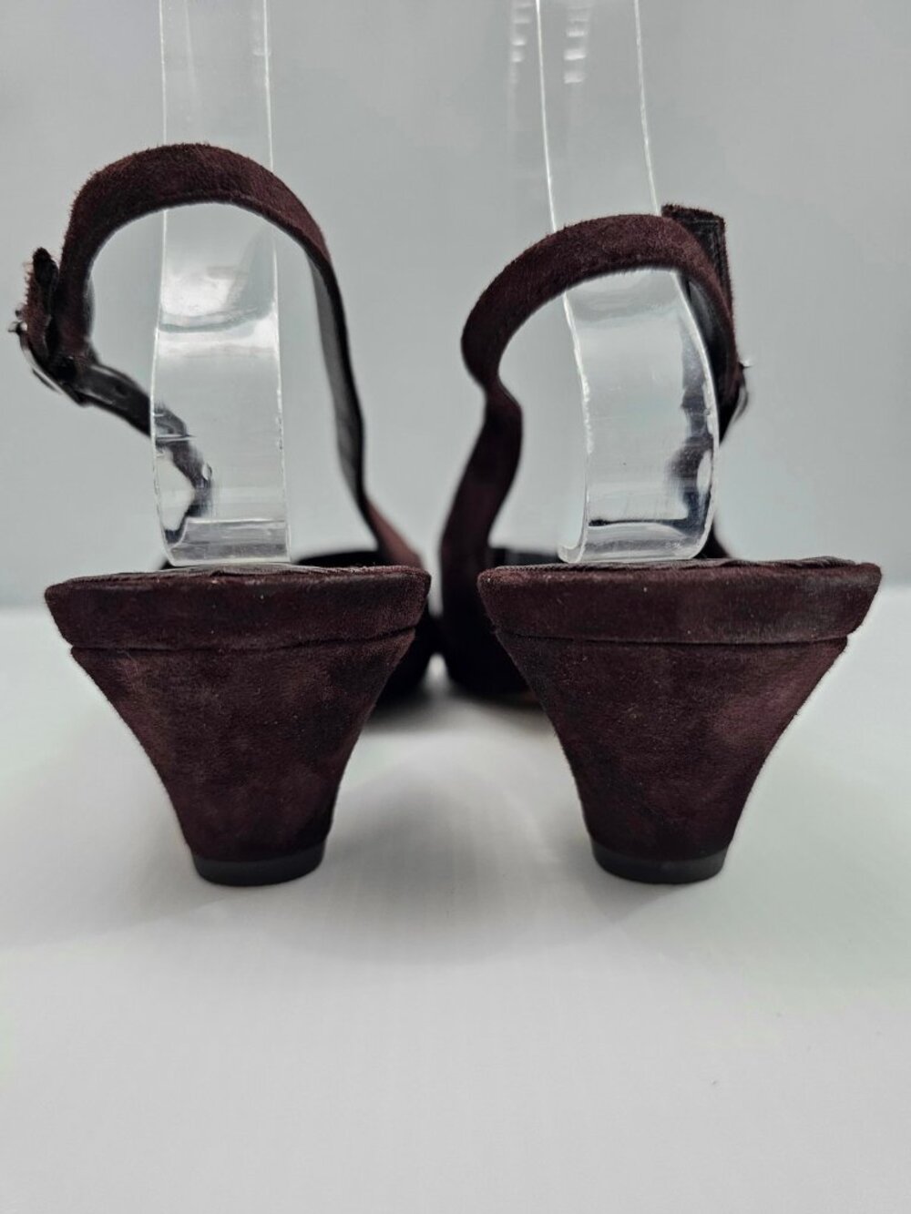 Sam Edelman Finch Slingback Pumps Womens 9 Brown Suede Kitten Heel Pointed Toe - Picture 11 of 15
